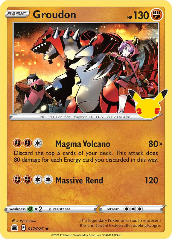 Pokemon TCG Celebrations 017/025 Groudon (Holo)