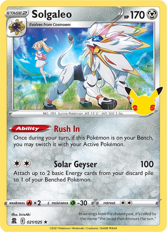 Pokemon TCG Celebrations 021/025 Solgaleo (Holo)