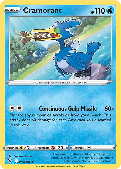 Pokemon TCG Vivid Voltage 040/185 Cramorant