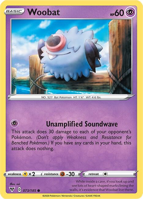 Pokemon TCG Vivid Voltage 073/185 Woobat