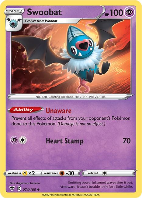 Pokemon TCG Vivid Voltage 074/185 Swoobat