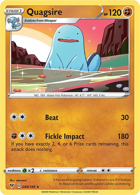 Pokemon TCG Vivid Voltage 084/185 Quagsire (Reverse Holo)