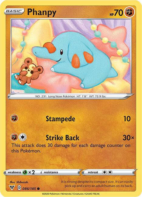 Pokemon TCG Vivid Voltage 086/185 Phanpy