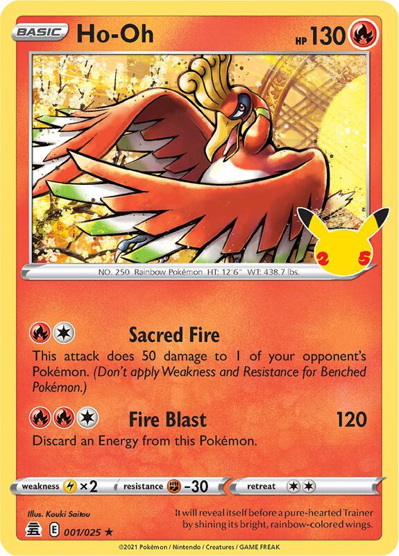 Pokemon TCG Celebrations 001/025 Ho-Oh (Holo)