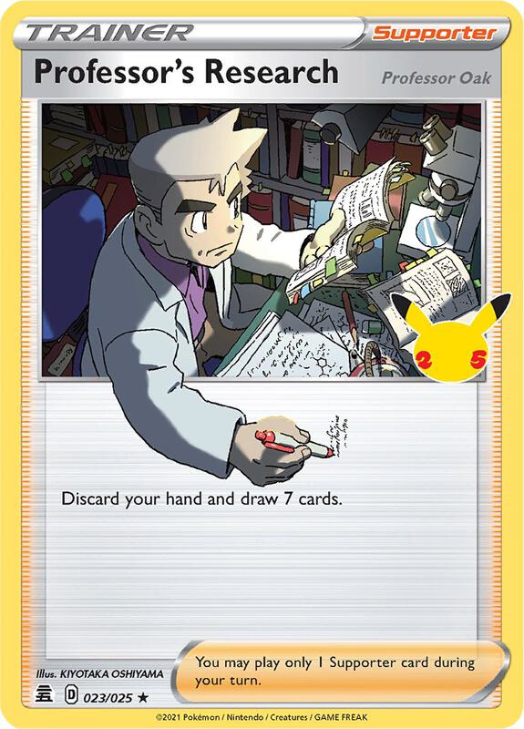 Pokemon TCG Celebrations 023/025 Professor's Research [Oak] (Holo)